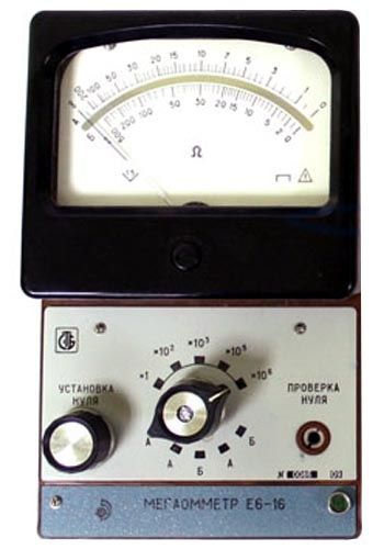 Е6 16 мегаомметр схема