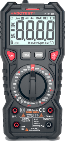 Мультиметр Habotest HT118D цифровой (True RMS)