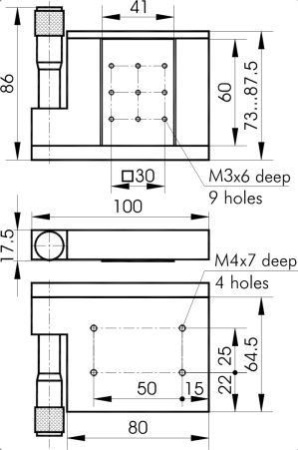 Транслятор линейный Standa 7T38EXY Транслятор линейный Standa 7T38EXY