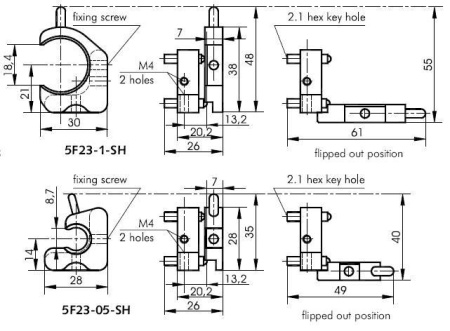 Держатель зеркал миниатюрный Standa 5F23M-05-SH