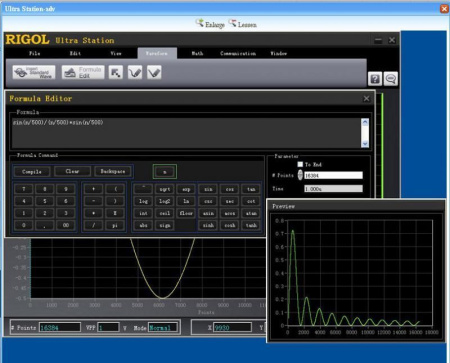 Опция математического расширения ПО RIGOL Ultra Station-adv 