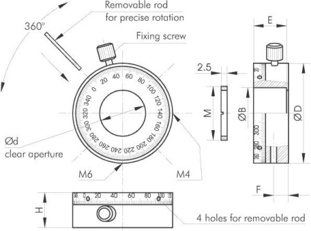 Держатель поляризаторов Standa 5PH50-3 Держатель поляризаторов Standa 5PH50-3