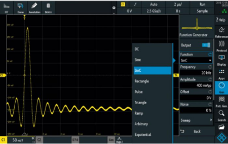 Опция генератора сигналов произвольной формы R&S RTB-B6 для осциллографов RTB2000 Опция генератора сигналов произвольной формы R&S RTB-B6 для осциллографов RTB2000