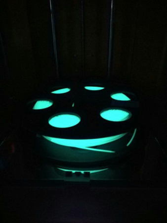 Светящийся в темноте ABS пластик Bestfilament для 3D-принтеров, цвет бирюзовый, 0,5 кг (1,75 мм)