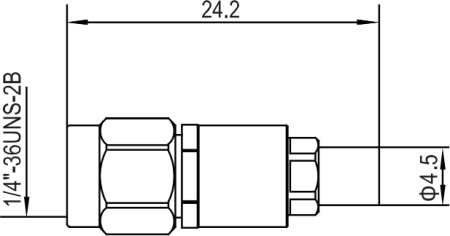 Переход коаксиальный SMPM (вилка) - SMA (вилка)