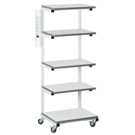 Подкатная стойка для оборудования антистатическая VIKING СТ-05 ESD RAL 7012 темно-серая