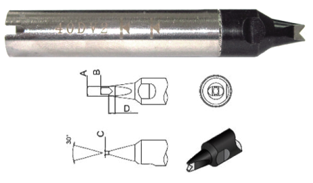 Жало Quick 911G-40DV2 SOLDERING ROBOT TIP 