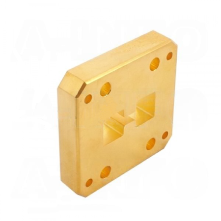 Пластина короткая волноводная с двойным гребнем со смещением A-INFO 650DRWOFS14_Cu