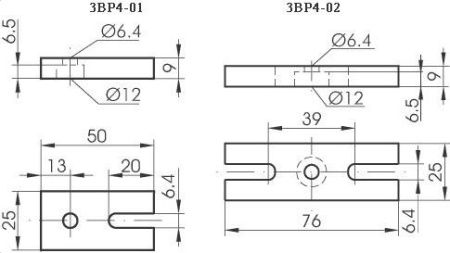 Пластина крепежная Standa 3BP4-02 Пластина крепежная Standa 3BP4-02