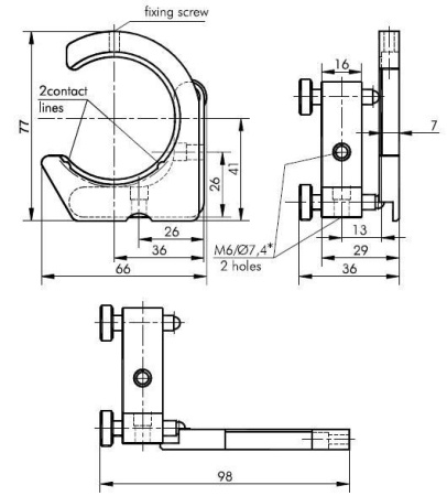 Держатель зеркал Standa 5F21M-2-SH Держатель зеркал Standa 5F21M-2-SH