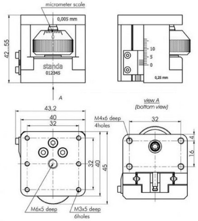 Транслятор вертикальный Standa 7VT40-13