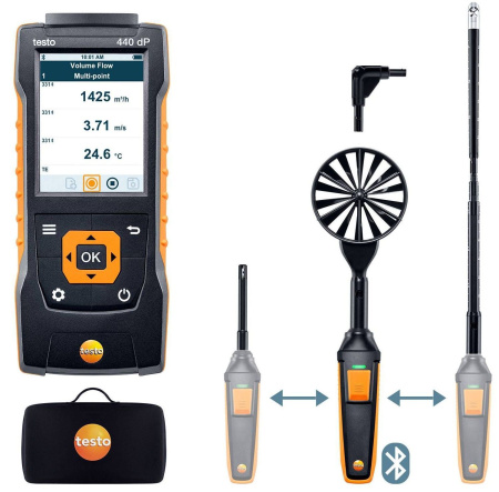 Комплект для вентиляции с Bluetooth Testo 440 delta P