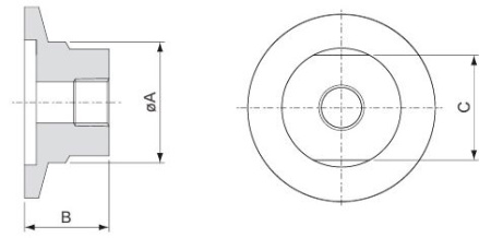 Адаптер KF «мама» под трубную резьбу HTC KF16FPT3