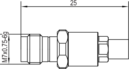 Переход коаксиальный SMPM (розетка) - 2,4 мм (розетка)