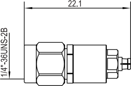Переход коаксиальный SMPM (розетка) - 2,92 мм (вилка)