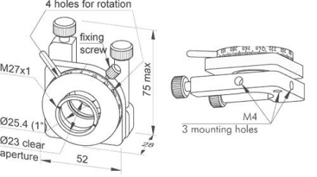Держатель поляризаторов регулируемый Standa 5APH59T-1