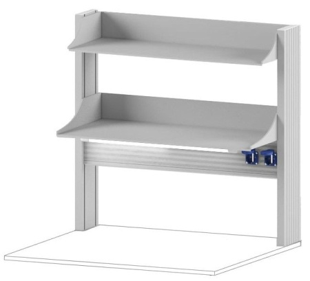 Стойка технологическая с металлическими полками СОВЛАБ 900 ТСПРн                  