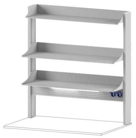 Стойка технологическая с металлическими полками СОВЛАБ 1800 ТСПРв