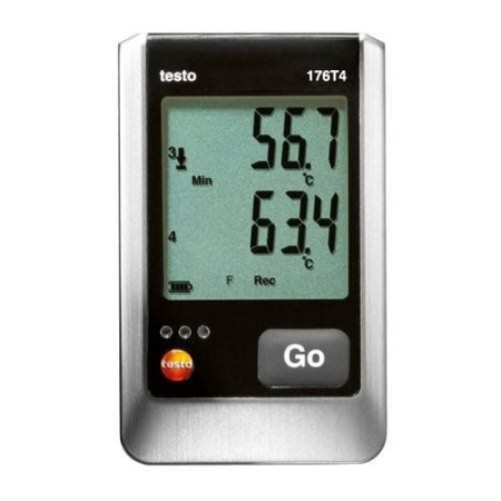 Логгер данных температуры в металлическом корпусе Testo 176 T4 4-х канальный