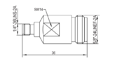 Переход коаксиальный N (розетка) - SMA (розетка)