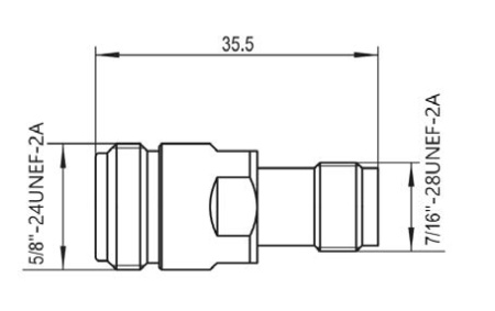 Переход коаксиальный N (розетка) - TNCA (розетка)