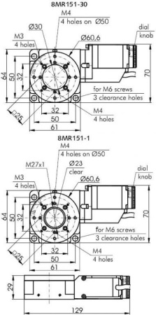 Платформа моторизованная поворотная Standa 8MR151-1
