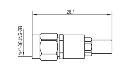 Переход коаксиальный 3,5 мм (вилка) - SMP (вилка)
