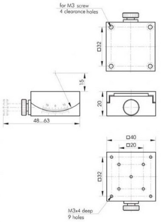 Малый гониометр Standa 7G174-30 Малый гониометр Standa 7G174-30
