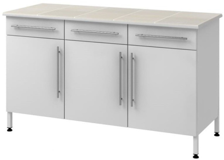 Стол пристенный на опорных металлических тумбах СОВЛАБ 1500 ПТЯ Стол пристенный на опорных металлических тумбах СОВЛАБ 1500 ПТЯ