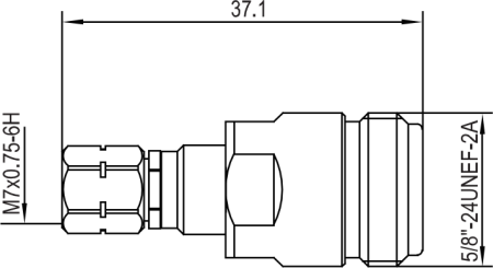 Переход коаксиальный N (розетка) - 2,4 мм (вилка)