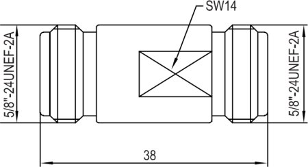 Переход коаксиальный N (розетка) - N (розетка)