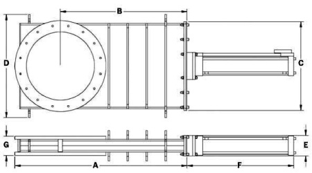 Шиберные затворы ISO GNB 400-1320mm G(1000)P Шиберные затворы ISO GNB 400-1320mm G(1000)P