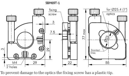 Держатель поляризатора с боковой регулировкой Standa 5BM69T-1