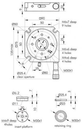 Платформа высокоточная поворотная Standa 7R129E   