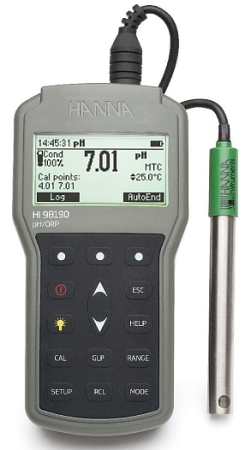 pH/ОВП/термометр влагозащищенный портативный Hanna Instruments HI98190 pH/ОВП/термометр влагозащищенный портативный Hanna Instruments HI98190