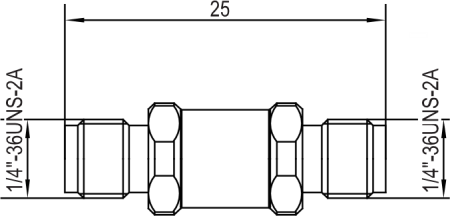 Переход коаксиальный SMA (розетка) - 2,92 мм (розетка)