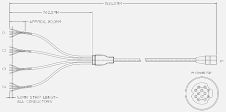Разъем Viking Keysight (Agilent) 11713E-102, на 4 кабеля