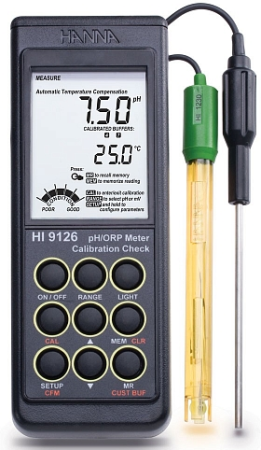 рН/ORP/мВ/°С-измеритель с автокалибровкой Hanna Instruments HI9126