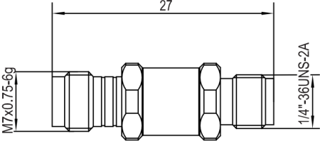 Переход коаксиальный 3,5 мм (розетка) - 1,85 мм (розетка)