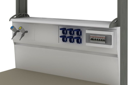 Стойка технологическая для пристенных столов СОВЛАБ 1200