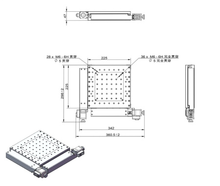 Моторизованные двухосевые трансляторы PDV серии PT-XY-100
