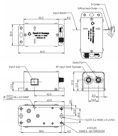 Фильтры акустооптические перестраиваемые GOOCH & HOUSEGO TF850-500-10-6-GH58A AOTF