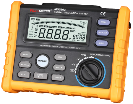 Измеритель сопротивления изоляции (мегаомметр) PeakMeter MS5203 Измеритель сопротивления изоляции (мегаомметр) PeakMeter MS5203
