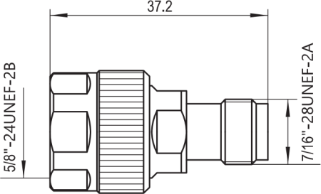 Переход коаксиальный N (вилка) - TNCA (розетка)