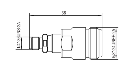 Переход коаксиальный N (розетка) - 2,92 мм (розетка)