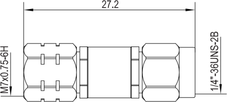 Переход коаксиальный 3,5 мм (вилка) - 2,4 мм (вилка)