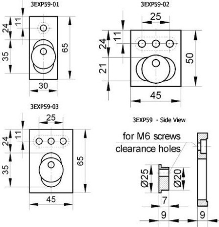 Основание с эксцентричным зажимом Standa 3EXP59-03