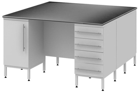 Стол островной на опорных металлических тумбах СОВЛАБ 1500 СОТ