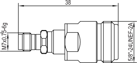 Переход коаксиальный N (розетка) - 2,4 мм (розетка)