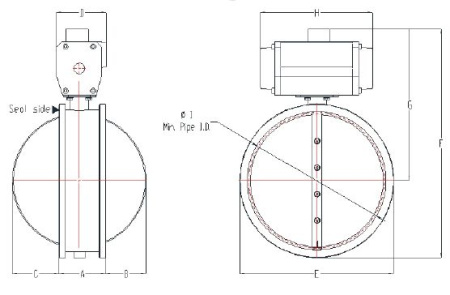 Клапаны типа бабочка HTC ISO-K ISO250BFVP2